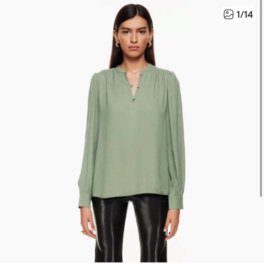 Wilfred Aritzia Ava Top in Bitter Sage Size Medium